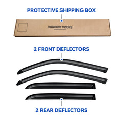 YQAUTEC outside-mount window visor for Tundra DC installation
