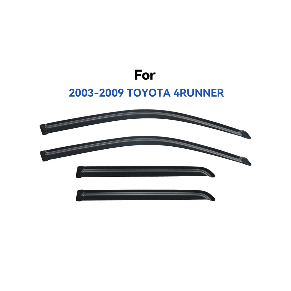 YQAUTEC window visors on 4Runner front right with rain deflection