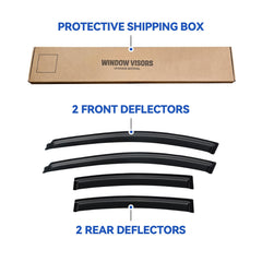 YQAUTEC window visors tape-on installation uses 3M adhesive for secure fit.