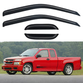 YQAUTEC front view window visors for Colorado/Canyon, improving airflow and rain protection.