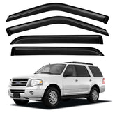 YQAUTEC window visors on Expedition front view allow fresh air while keeping rain out