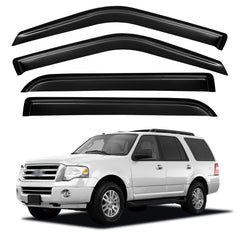 YQAUTEC window visors on Expedition front view allow fresh air while keeping rain out