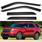 YQAUTEC window visors for Ford Explorer front-left improve airflow while shielding rain