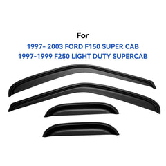 YQAUTEC window visors for F150 Heritage; maintains visibility while venting air.