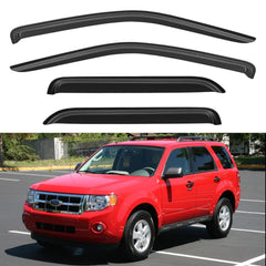 YQAUTEC window visors on Ford Escape side profile for rain deflection and fresh air