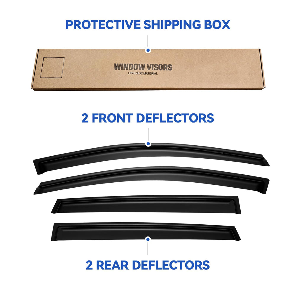 YQAUTEC window visors for Ford Escape — side profile angle, low-profile design.