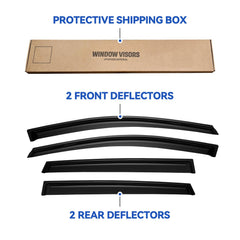YQAUTEC window visors for Ford Escape — side profile angle, low-profile design.