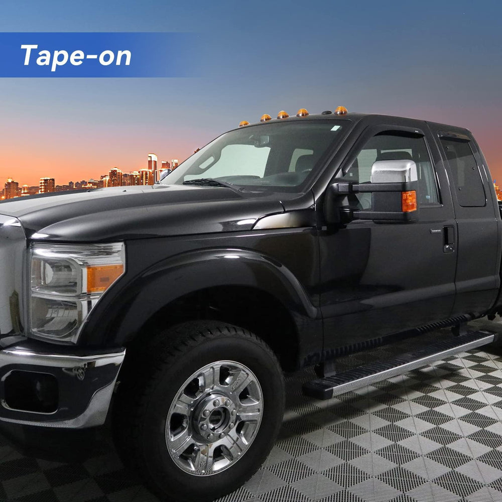 YQAUTEC window visors for Ford F-350 installation demonstration