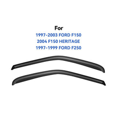 YQAUTEC rain guards on 1997-1999 Ford F-250 regular cab