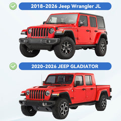 YQAUTEC window visors for Gladiator shield rain without blocking airflow.