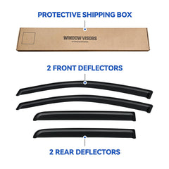 YQAUTEC packaging for Nissan Titan window visors—ready to install