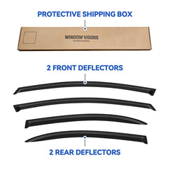 YQAUTEC window visors installed on outside-mount, illustrating installation method.