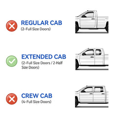 YQAUTEC window visors on rear doors extended cab provide shade and ventilation