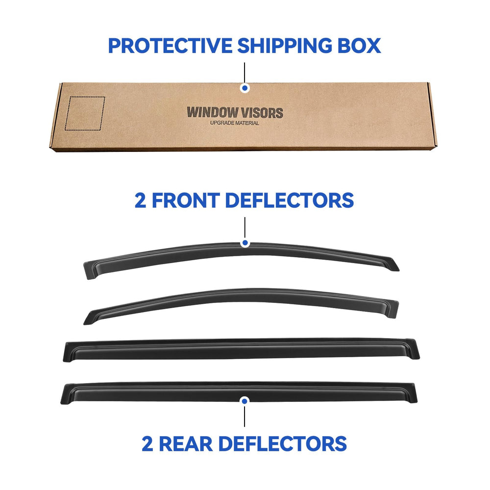 YQAUTEC Sienna visors outside installation demonstrates tape-on fit