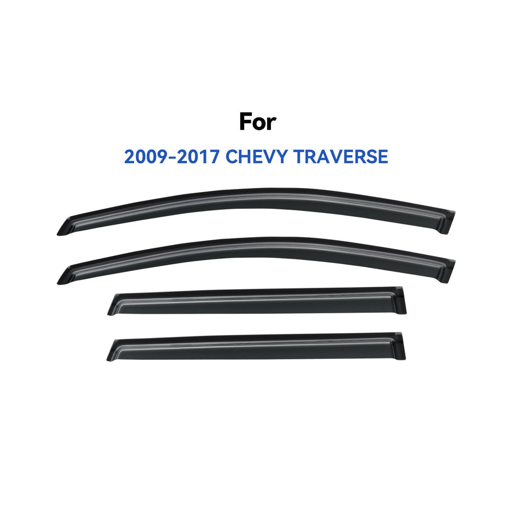 YQAUTEC window visors on Chevrolet Traverse rear-right keep rain out and air circulating.
