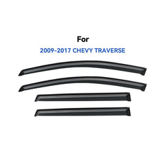 YQAUTEC window visors on Chevrolet Traverse rear-right keep rain out and air circulating.
