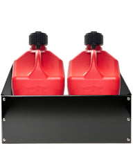 YQDHYLYH fuel jug holder rack secures two cans on a trailer.