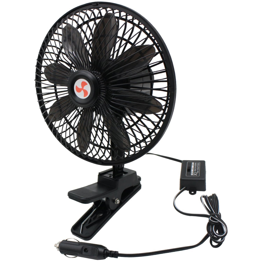 YQSIYU 8-inch clip fan close-up shows strong airflow blades.