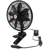 YQSIYU 8-inch clip fan close-up shows strong airflow blades.