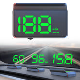 YSEDF auto-dimming HUD with sunshade on a 3.5-inch screen improves night readability.
