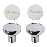 YSHAP chrome air valve knob set for screw-on valves enhances truck aesthetics