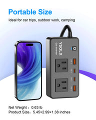 YSOLX compact portable design fits easily in car or bag.