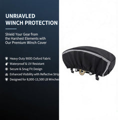 YTDYQFLZH winch cover with adjustable straps resisting wind