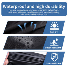 YTDYQFLZH winch cover with drawstring closure sealing out weather