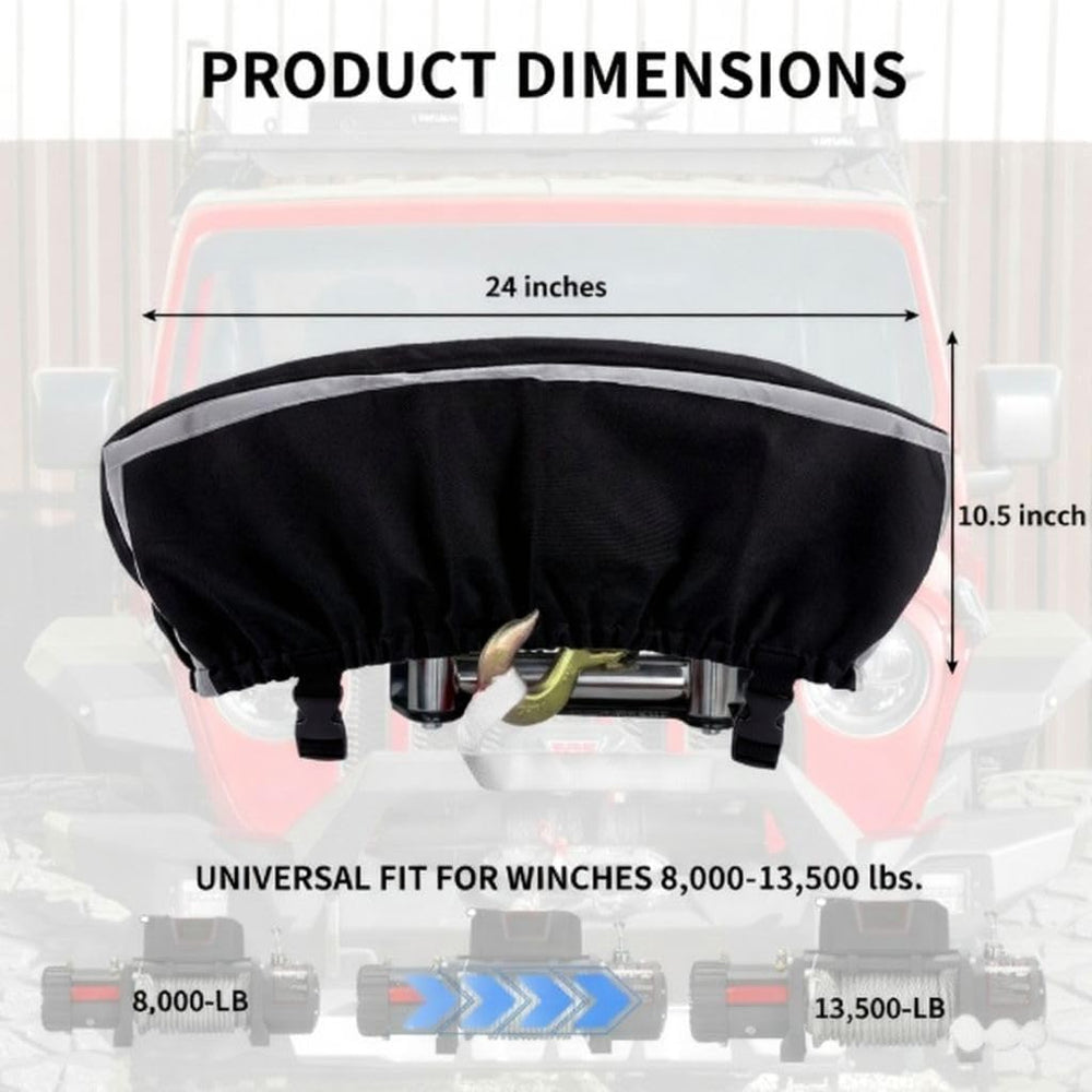 YTDYQFLZH winch cover shows durable 900D fabric in rugged use