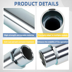 Ytrica anti-corrosion sandblasted finish on steel adapters.