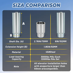 Ytrica extension adapters compatible with running boards and side steps.