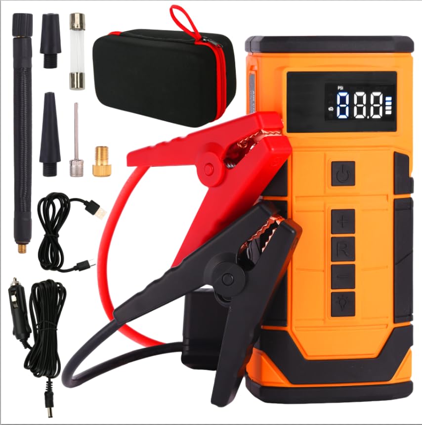 Yttcraft car jump starter front view; compact, portable power for quick engine starts.