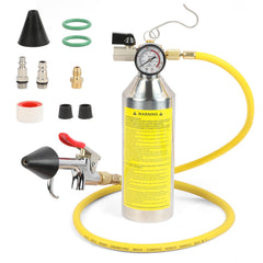 YUANRI AC Flush bottle 1L stainless steel, durable and leakproof for high-pressure cleaning.