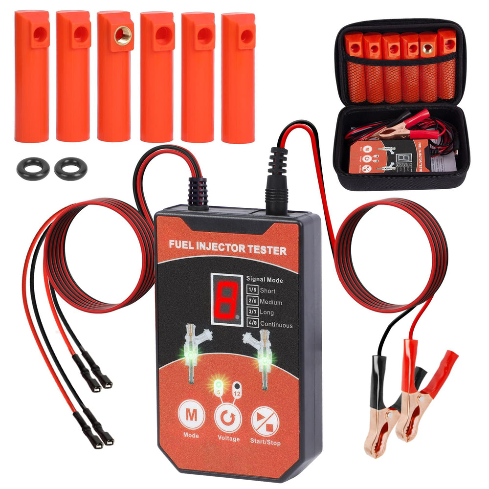 YUANRI universal fuel injector tester with six adapters for EFI and GDI injectors