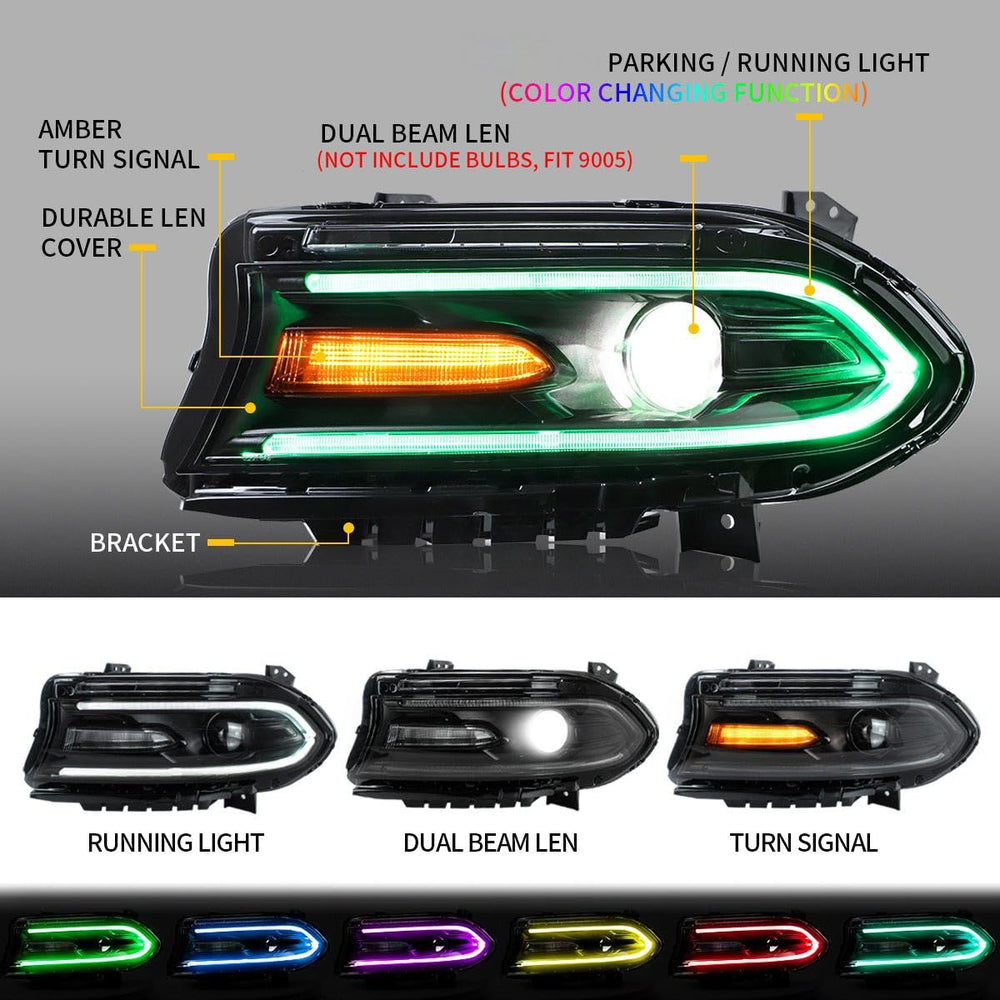 YUANZHENG VLAND headlights with DRLs illuminate roads and boost presence