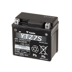 Yuasa YUAM727ZS front view, compact AGM battery for reliable starting power.