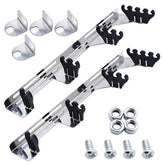 YUCHENSHLP chrome linear spark plug wire divider loom organizes wiring and adds shine.