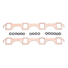 YUCHENSHLP copper header gasket front view for Ford SBF rectangle port