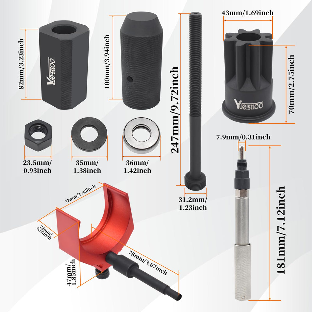 Yuesstloo puller bridge tool supporting injector sleeve work