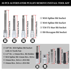 Yuesstloo Pulley Removal Socket in Action enables safe on-vehicle pulley removal.