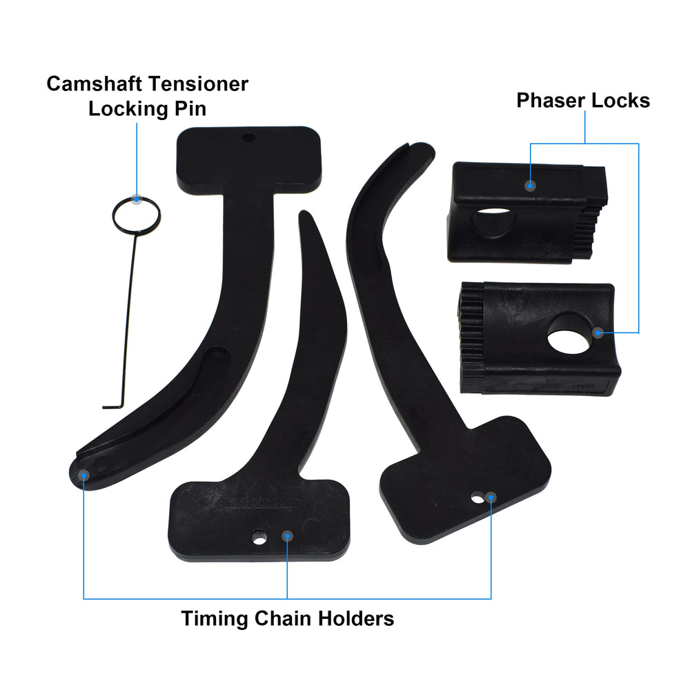 Yuesstloo timing chain tensioner lock pin facilitates safe tension relief.