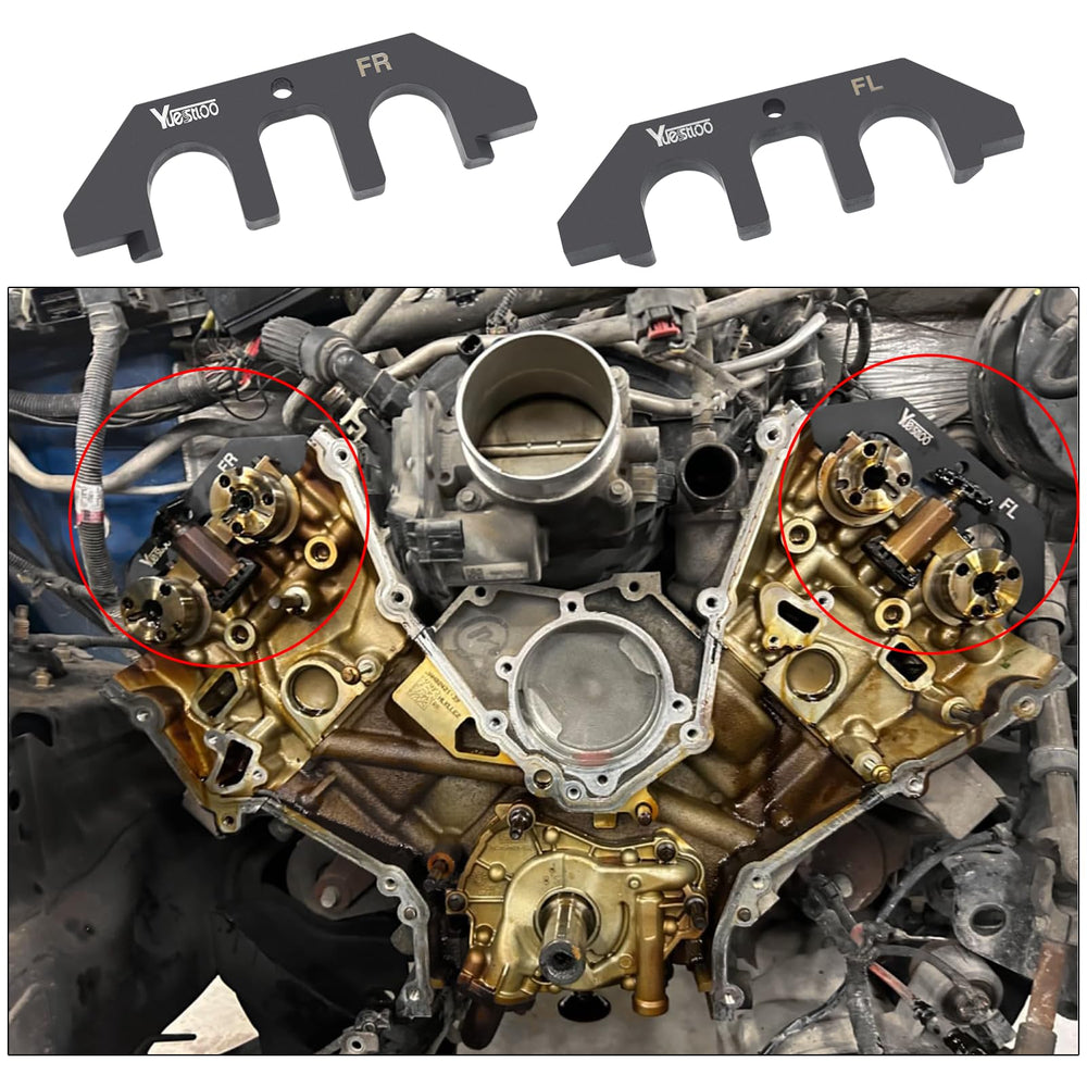 Yuesstloo timing kit in use during a Ford 5.0 V8 service