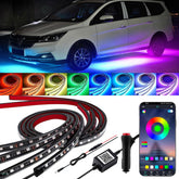 YUGUANG underglow kit car setup highlights vivid exterior lighting for customization.