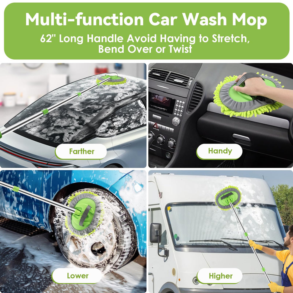 YUJOIBAN microfiber car wash mop head absorbs water for lint-free cleaning