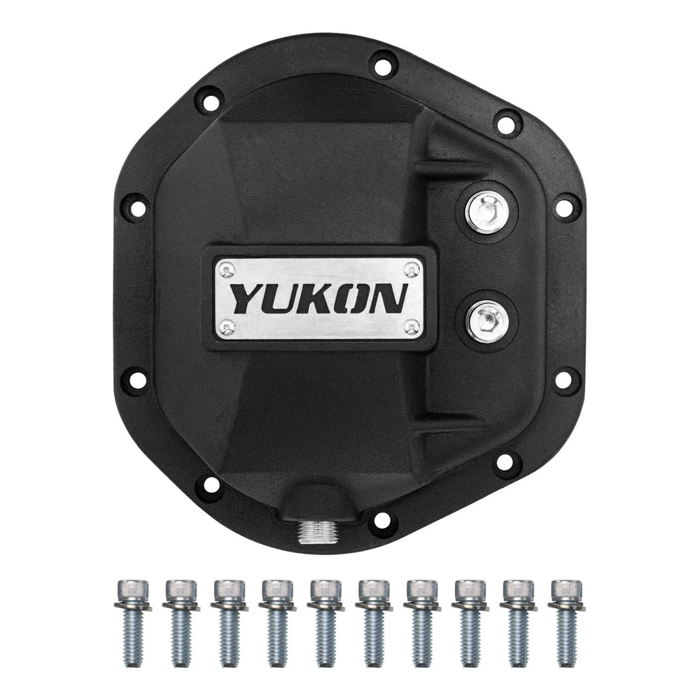 Yukon Gear & Axle Yukon Hardcore Diff Cover Dana 44 side view shows rugged protection for off-road axles.