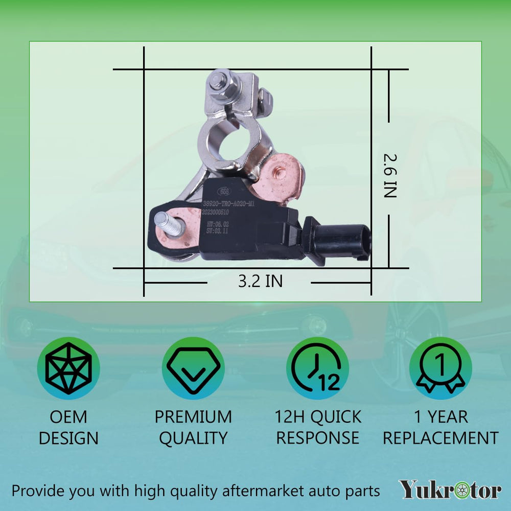 Yukrotor Battery Current Sensor warranty card indicates 12-month confidence and support.