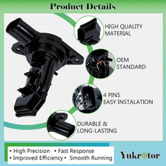 Yukrotor MAF sensor engine compartment fit enables precise ECU readings.