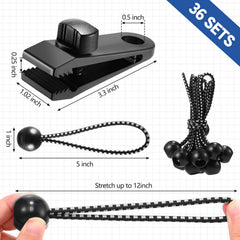 Yulejo ball bungee cords showing robust rubber construction for versatile indoor and outdoor use.