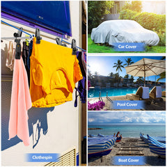 Yulejo outdoor canopy fasteners pictured ready for camping and caravans.