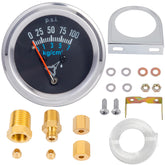 YullSorom 7-153 gauge face with chrome bezel showing clear oil pressure readings